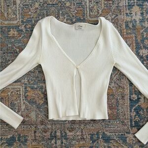 Creamy white aritzia cardigan